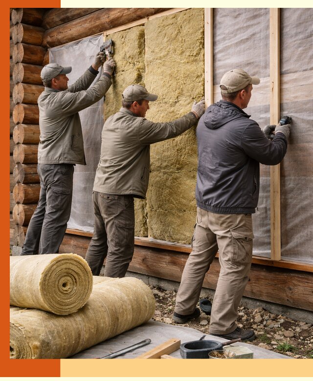 Утепление деревянного дома в Алексине эффективными технологиями