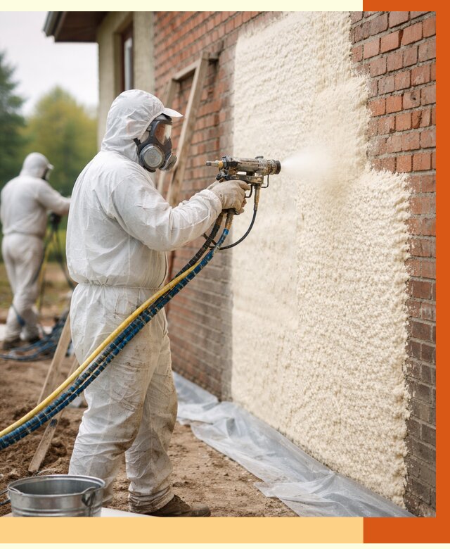 Утепление кирпичного дома ППУ в Алексине под ключ от 7142 руб. | ТепломастерЛкс