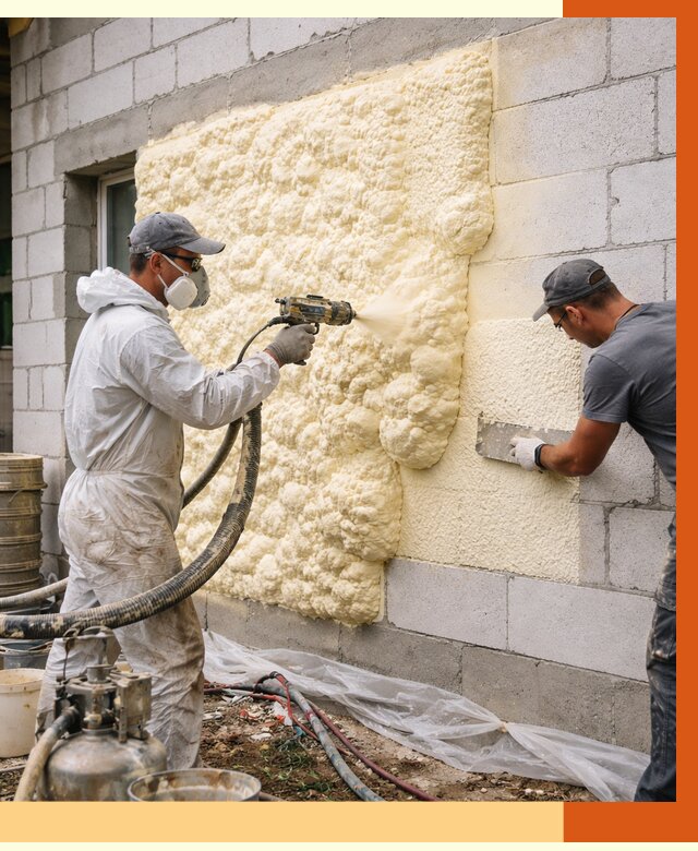 Утепление дома из газобетона ППУ в Алексине от 5274 руб./м² под ключ | ТепломастерЛкс