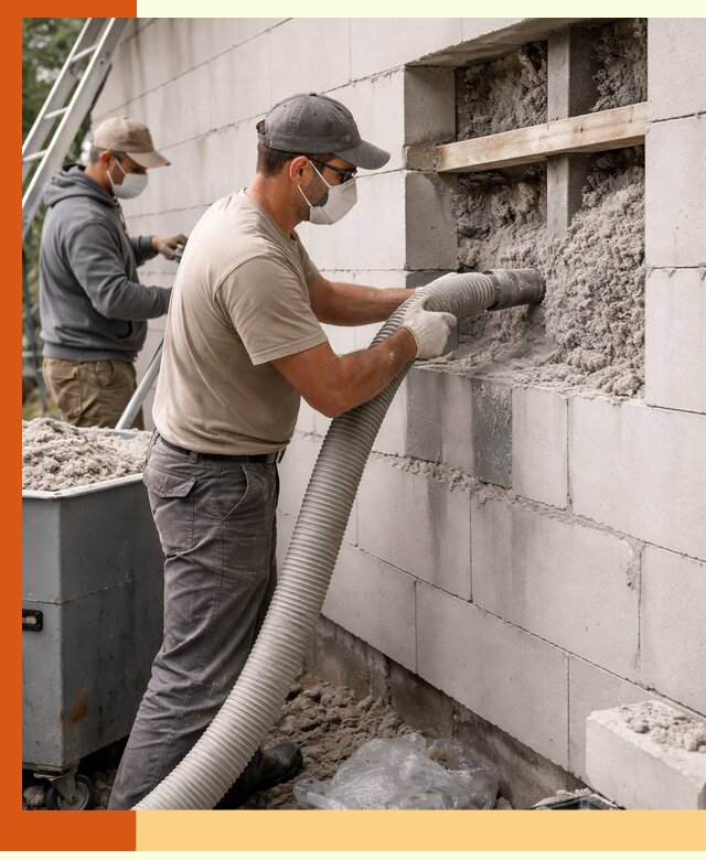 Утепление дома из газобетона эковатой в Алексине