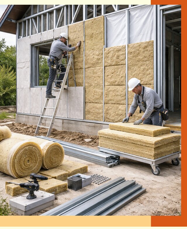 Утепление дома из ЛСТК в Алексине от 5714 руб./м² — профессионально | ТепломастерЛкс