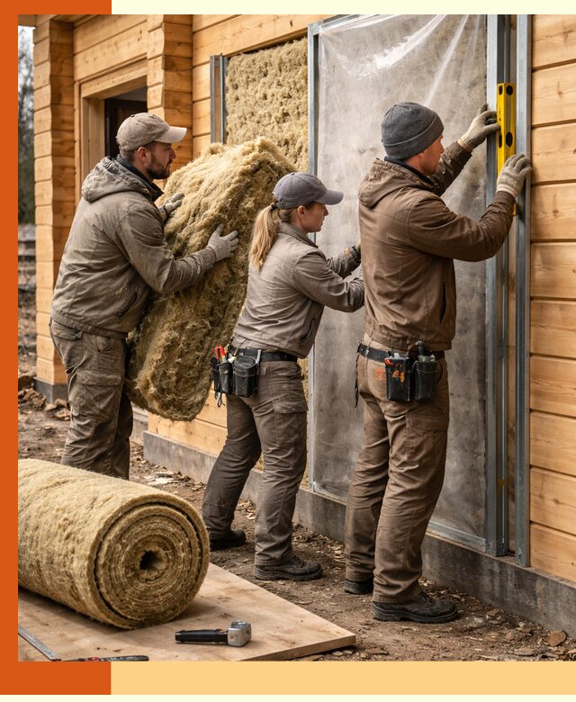 Утепление дома из двойного бруса в Алексине качественно и надёжно