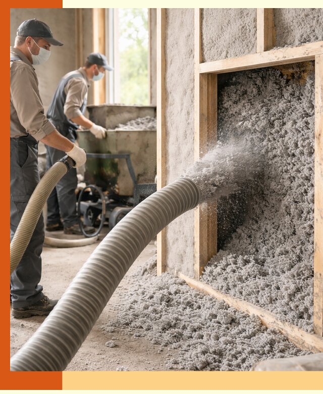 Утепление коттеджа эковатой в Алексине с гарантией качества