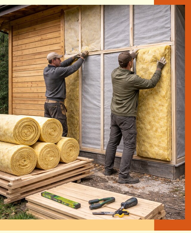 Утепление бани снаружи в Алексине от 93398 руб. под ключ | ТепломастерЛкс