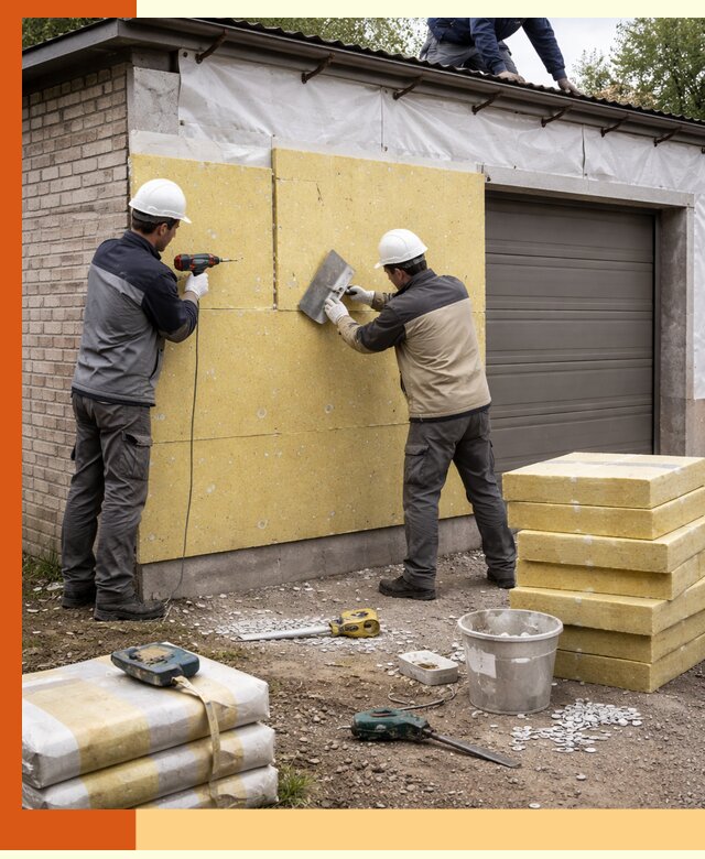 Утепление гаража снаружи в Алексине качественно и надёжно