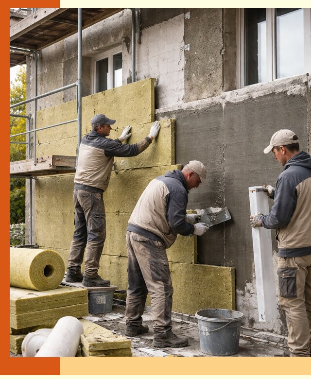 Утепление фасада зданий и домов в Алексине