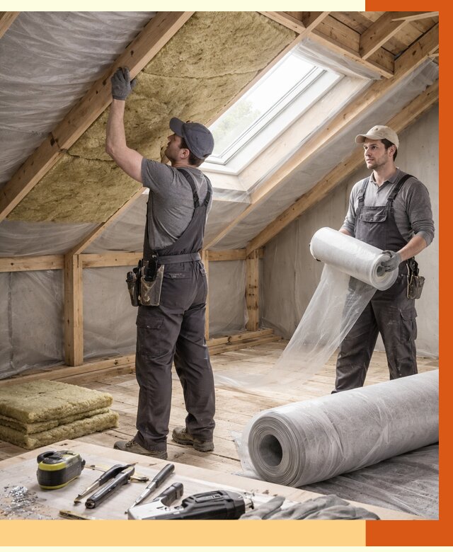 Утепление крыши изнутри мансарды в Алексине от 4615 руб./м² | ТепломастерЛкс