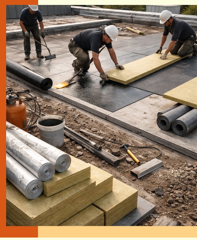 Утепление плоской крыши в Алексине — надежная теплоизоляция и герметизация