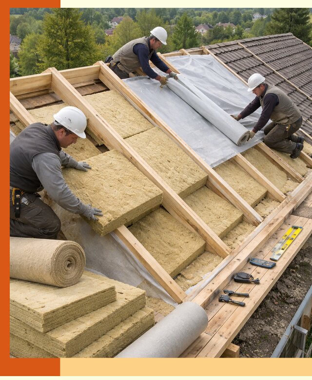 Утепление скатной крыши в Алексине качественно и надёжно