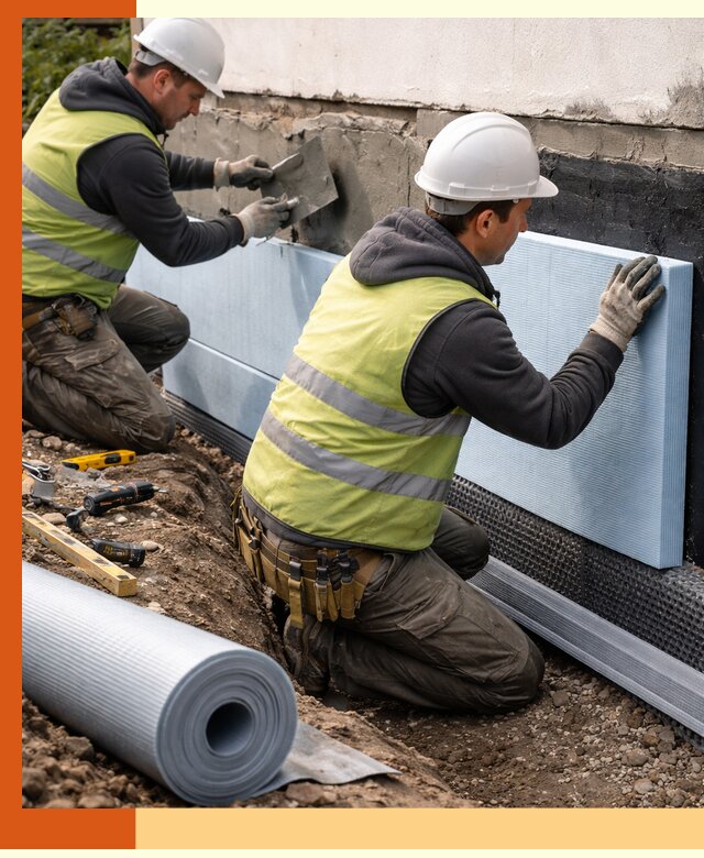 Утепление фундамента снаружи в Алексине — профессиональная теплоизоляция