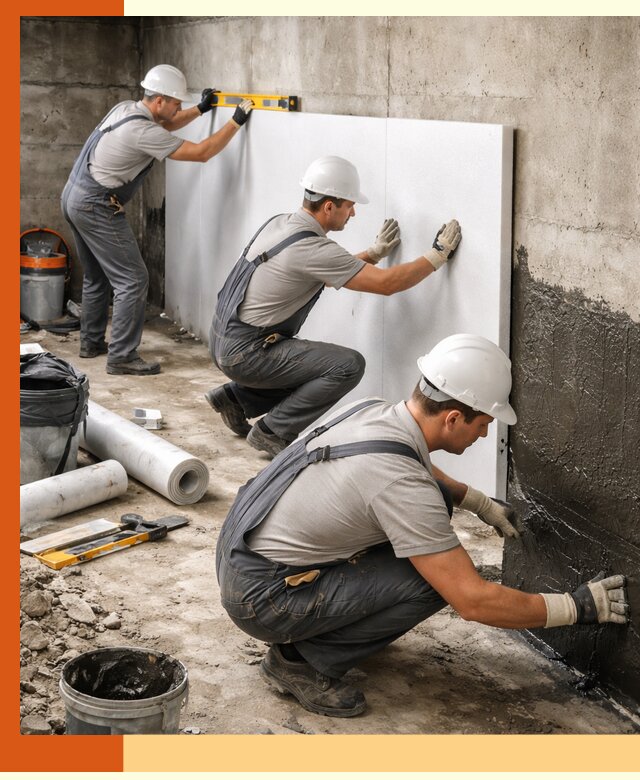 Утепление фундамента изнутри профессионально в Алексине