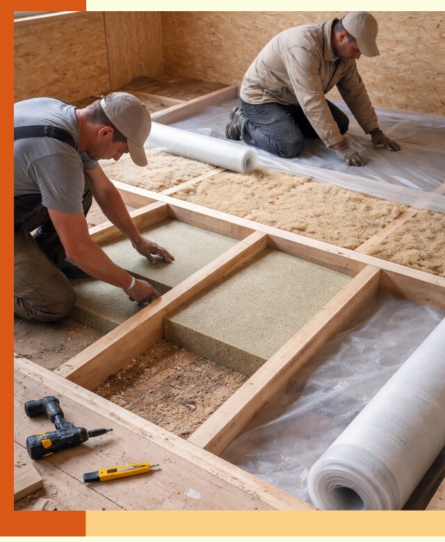 Профессиональное утепление деревянного пола в Алексине