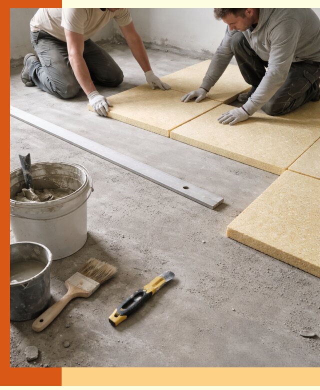 Утепление бетонного пола в Алексине профессионально и недорого