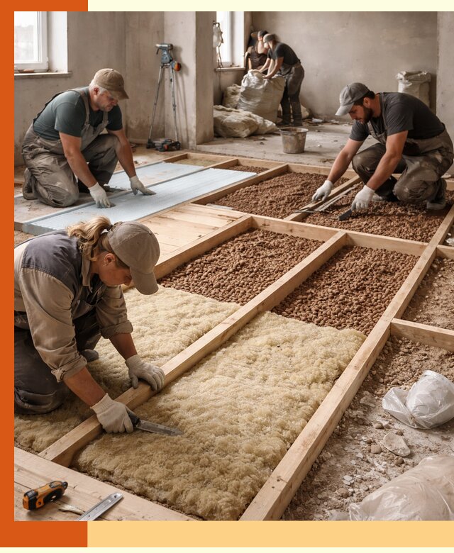 Утепление перекрытий жилых и промышленных зданий в Алексине