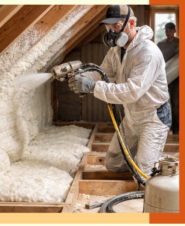 Утепление чердака ППУ в Алексине от 9472 руб./м2 — услуга под ключ | ТепломастерЛкс