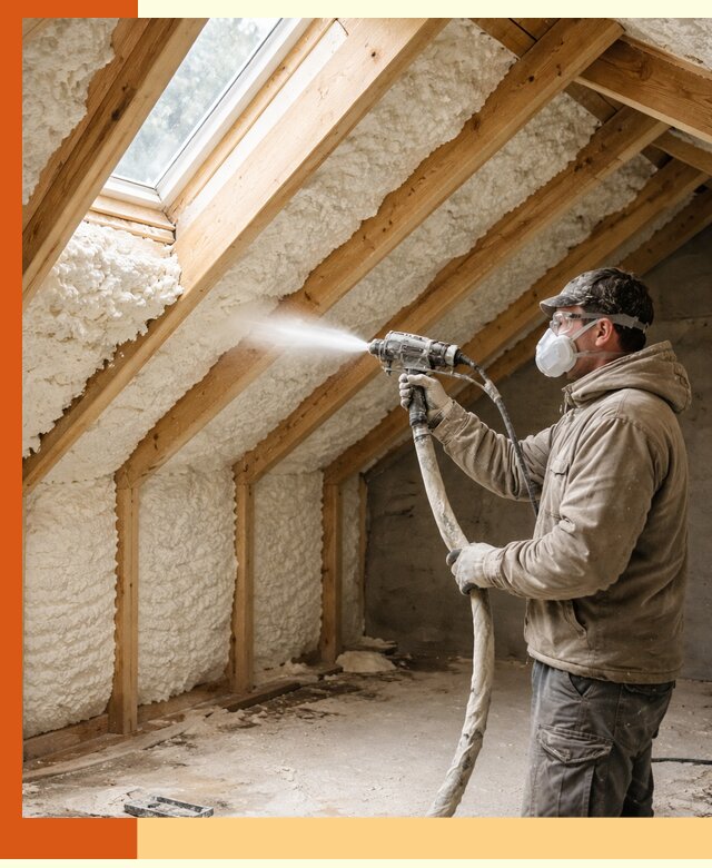 Утепление мансарды ППУ в Алексине быстро и надежно