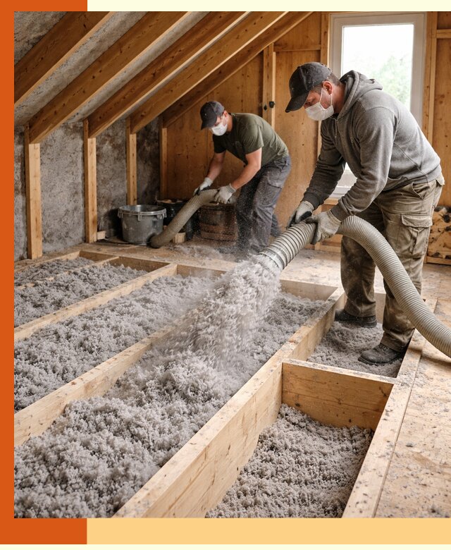 Утепление мансарды эковатой в Алексине с гарантией качества