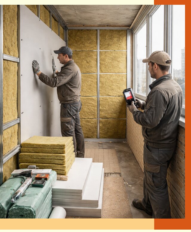 Утепление балкона в Алексине от 4945 руб. под ключ | ТепломастерЛкс