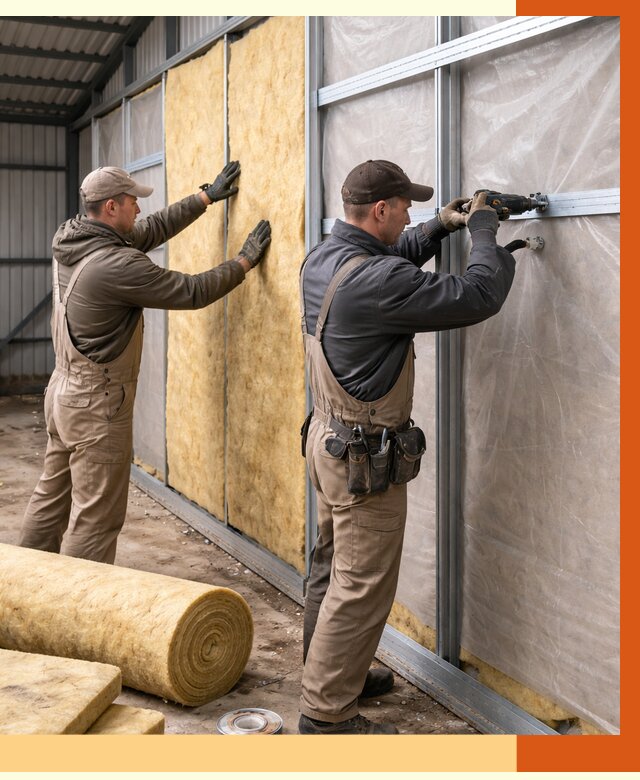 Утепление металлического ангара в Алексине от 5219 руб/м2 — услуги под ключ | ТепломастерЛкс