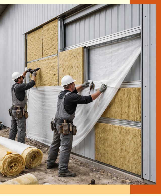 Утепление металлического склада в Алексине от 4945 руб/м2 — комплексное утепление под ключ | ТепломастерЛкс