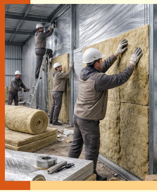 Утепление металлического склада в Алексине: теплоизоляция и герметизация