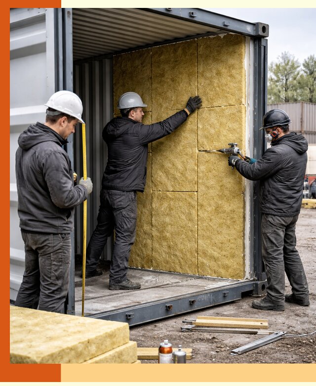 Утепление морского контейнера в Алексине: надежная теплоизоляция и защита