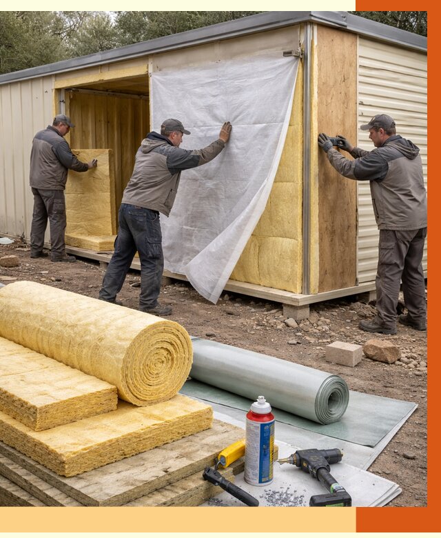 Утепление строительной бытовки в Алексине от 13735 руб. под ключ | ТепломастерЛкс