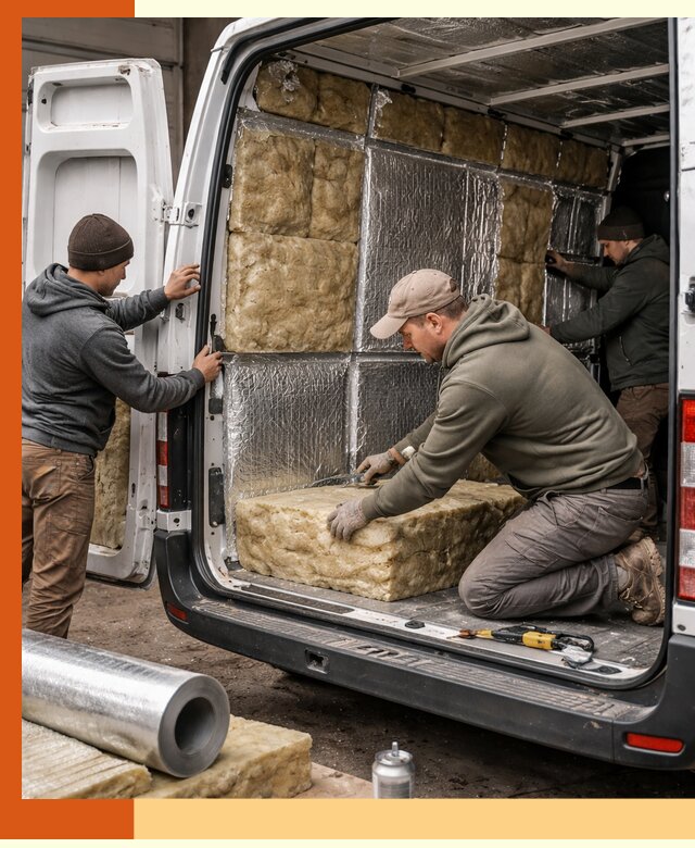 Утепление фургона в Алексине: профессиональная теплоизоляция и шумоизоляция