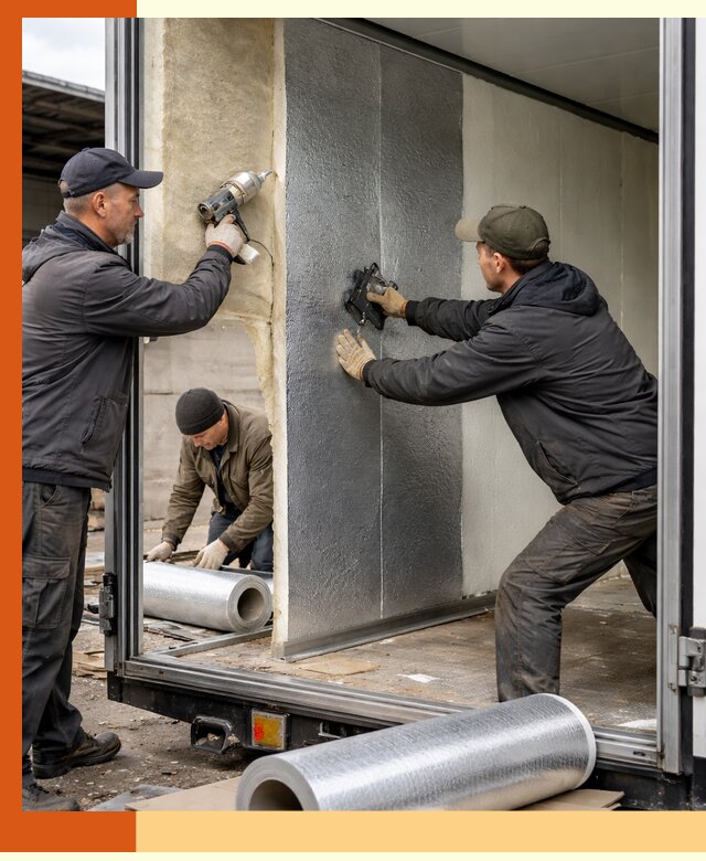 Утепление холодильного кузова в Алексине — монтаж и теплоизоляция