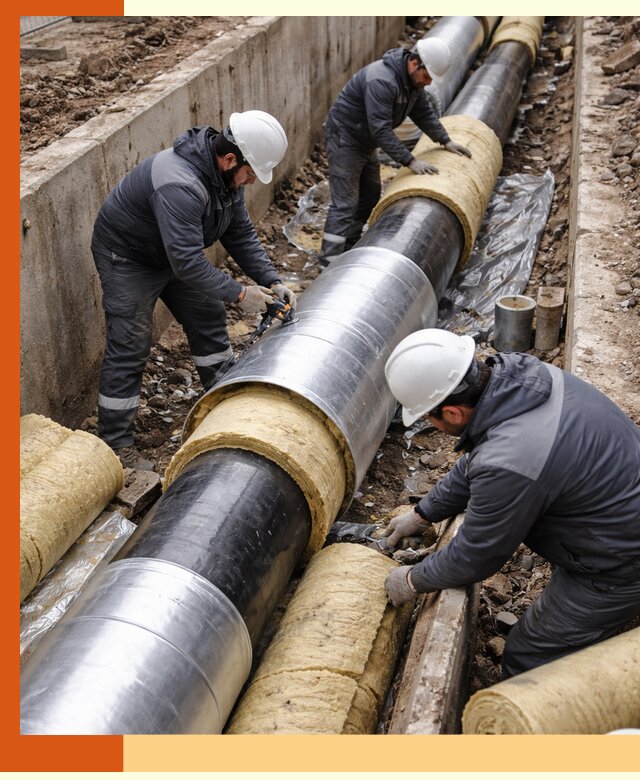 Утепление теплотрассы в Алексине: утеплительные работы и материалы