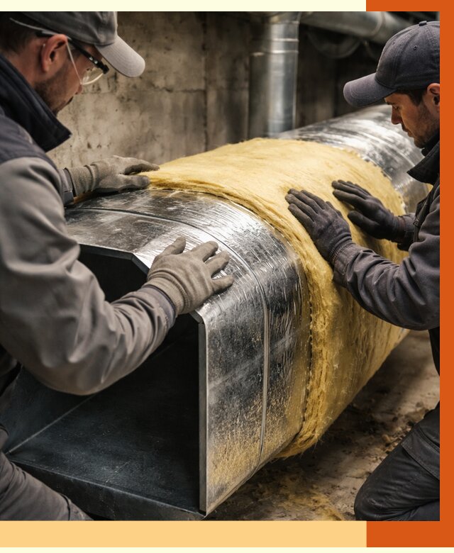 Утепление воздуховодов в Алексине от 4615 руб. — теплоизоляция вентиляции | ТепломастерЛкс