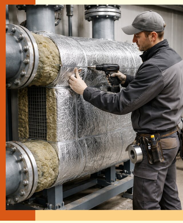 Утепление теплообменника в Алексине — профессиональная теплоизоляция оборудования