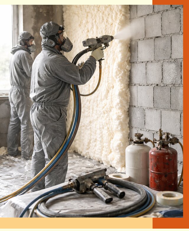 Утепление блочной стены ППУ в Алексине от 4670 руб./м² — ТепломастерЛкс