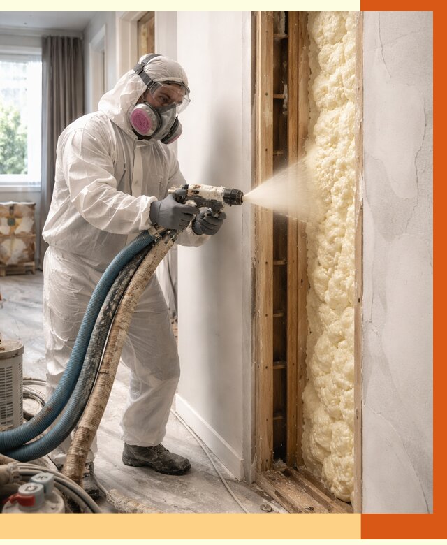 Межстеновое утепление ППУ в Алексине от 3022 руб/м2 — межстенное утепление под ключ | ТепломастерЛкс