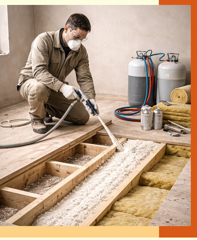 Заполнение полостей межэтажного перекрытия в Алексине от 4615 руб. | ТепломастерЛкс