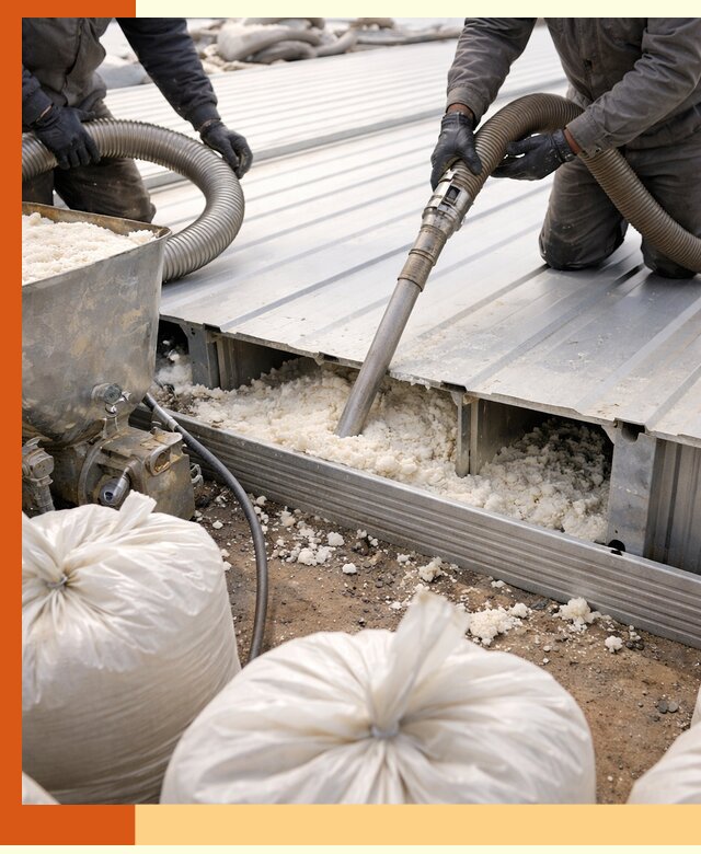 Заполнение пустот кровельных панелей пенными и мокрыми герметиками в Алексине