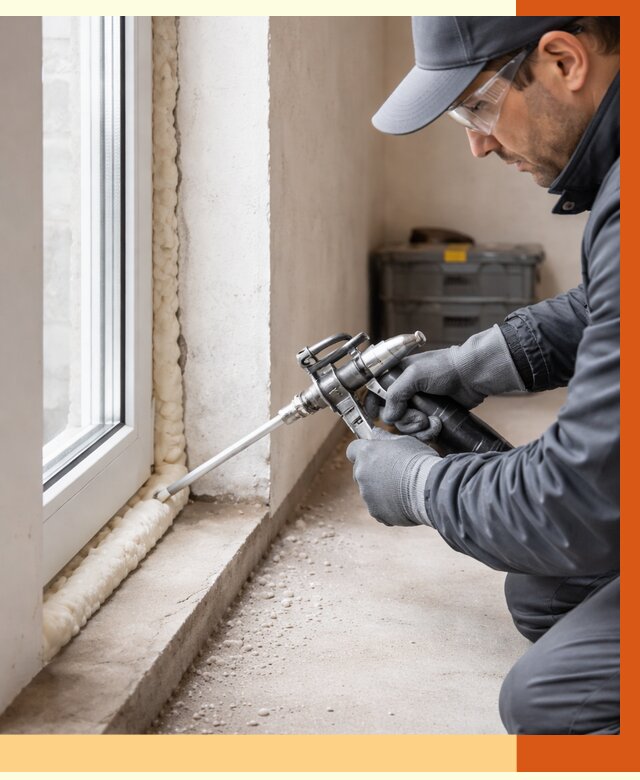 Герметизация стыков ППУ в Алексине от 1813 руб. за м2 — утепление примыканий под ключ | ТепломастерЛкс