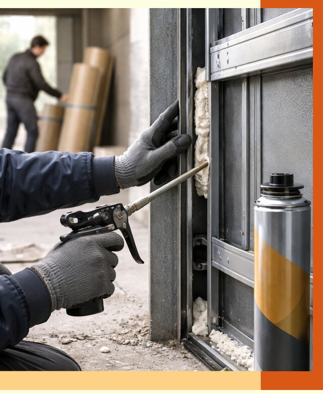 Заполнение пустот ворот в Алексине от 4945 руб. — заливка ППУ, утепление под ключ | ТепломастерЛкс