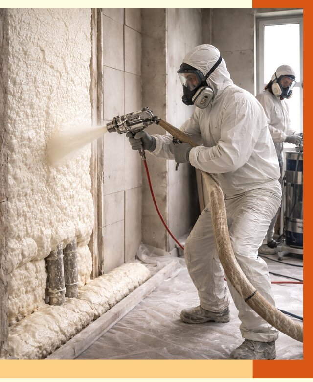 Напыление пенополиуретана в Алексине от 8241 руб./м2 — услуги и монтаж ППУ | ТепломастерЛкс