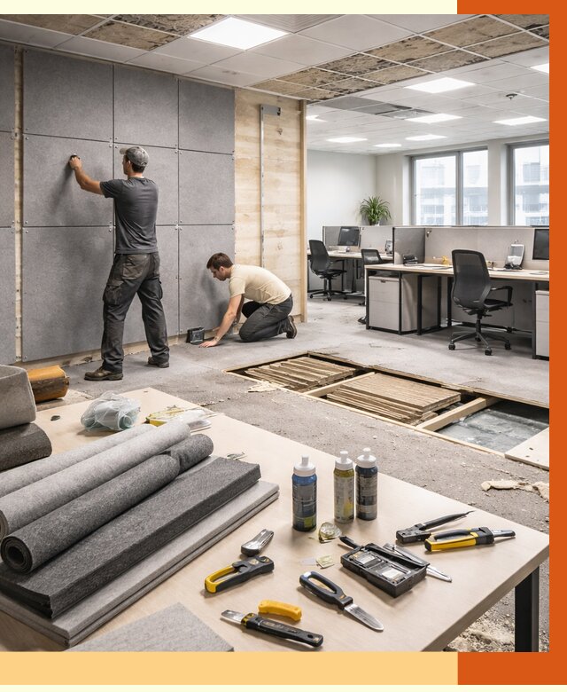 Профессиональная шумоизоляция офиса в Алексине от 7417 руб. за м2 | ТепломастерЛкс