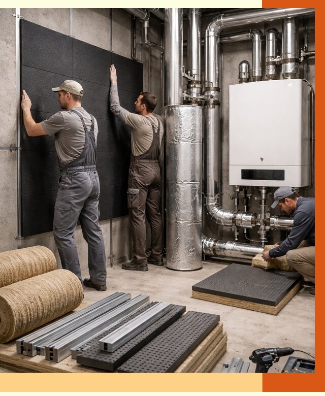 Шумоизоляция котельной в Алексине от 7142 руб. под ключ | Профессиональная звукоизоляция — ТепломастерЛкс