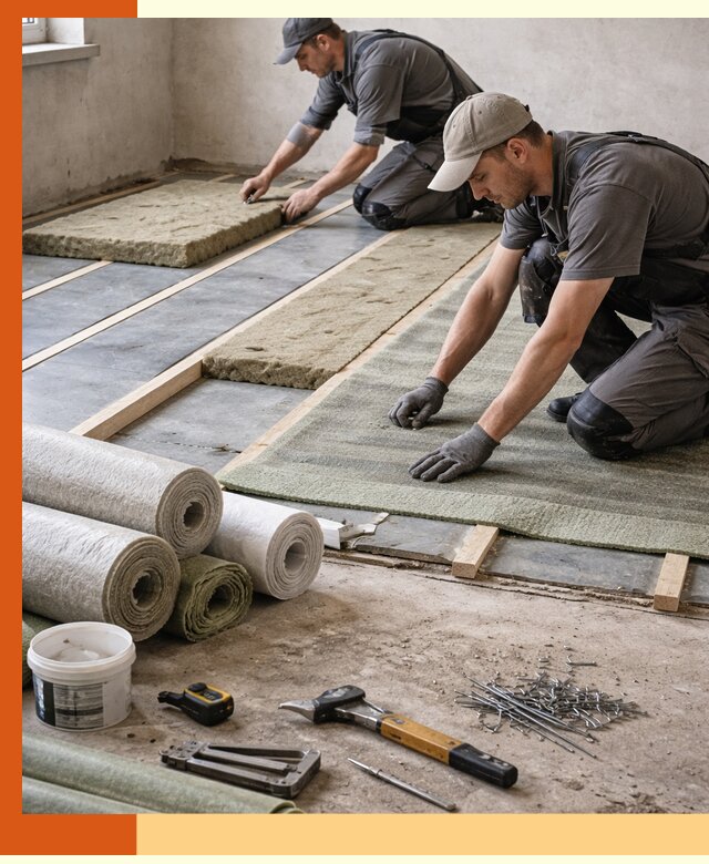 Шумоизоляция пола в Алексине — профессиональная звукоизоляция помещений