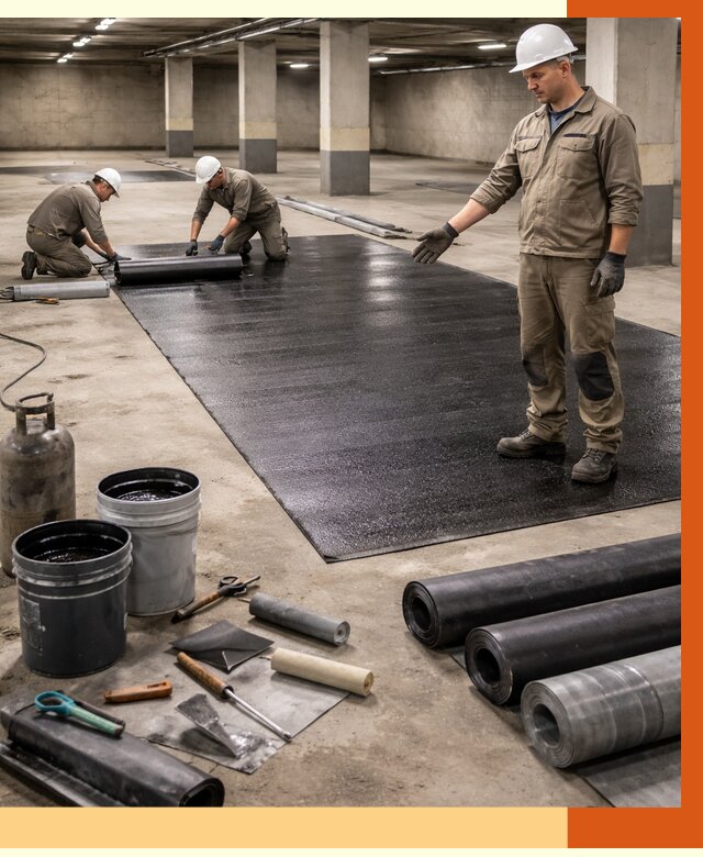 Гидроизоляция паркинга в Алексине от 1319 руб/м² — профессиональная защита | ТепломастерЛкс