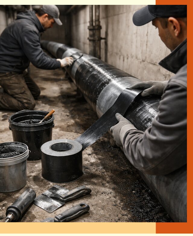 Гидроизоляция труб в Алексине от 2747 руб. — профессиональная герметизация | ТепломастерЛкс