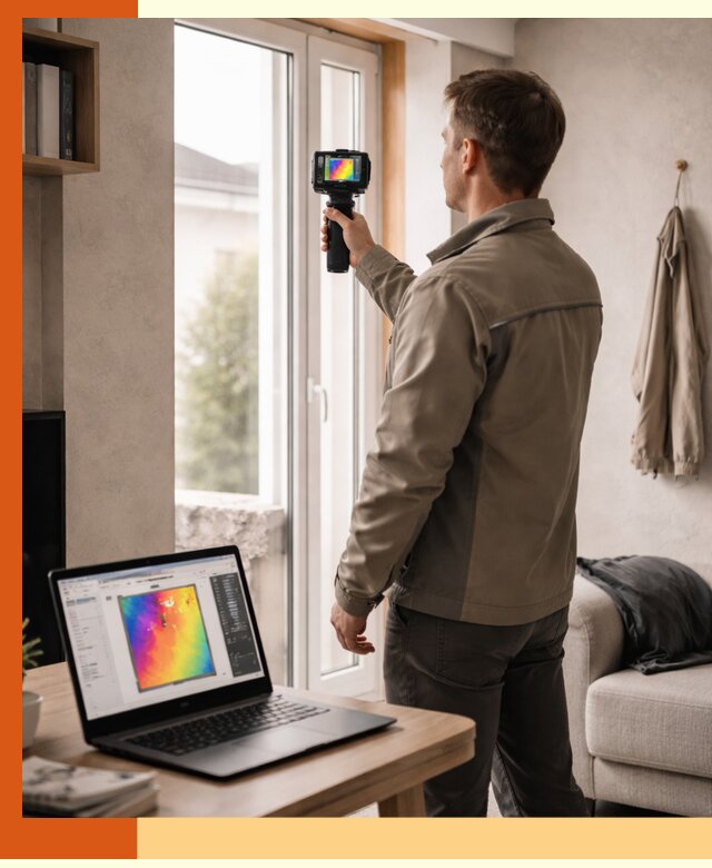 Тепловизионное обследование квартиры в Алексине для поиска утечек тепла