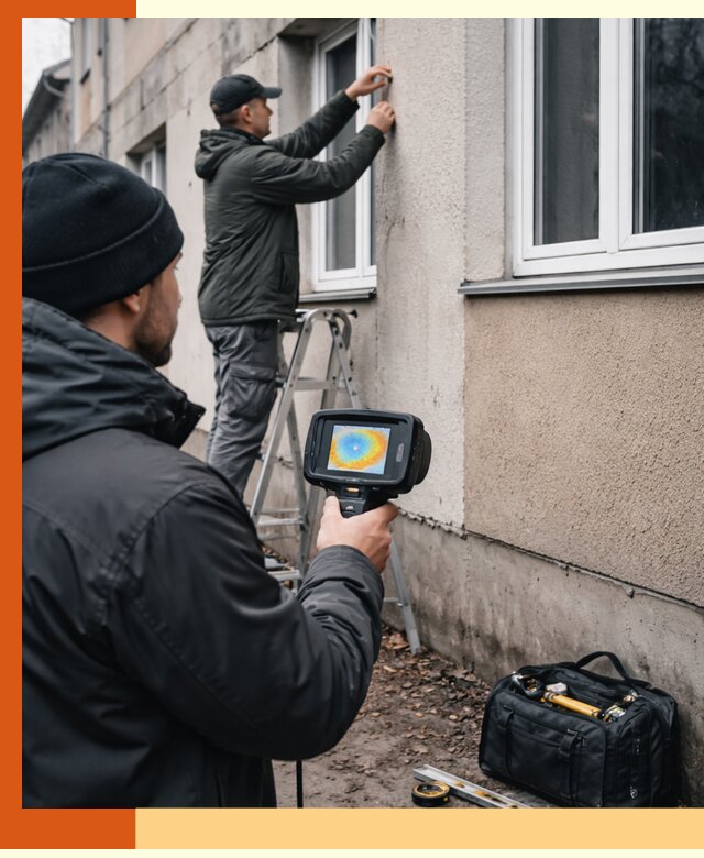 Тепловизионное обследование фасада в Алексине для выявления дефектов