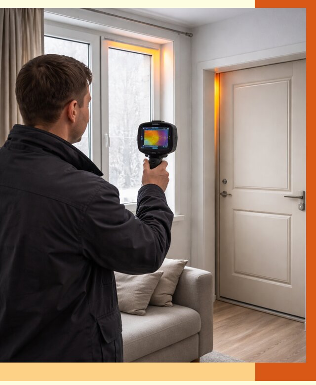 Тепловизионное обследование окон и дверей в Алексине от 4945 руб. | ТепломастерЛкс