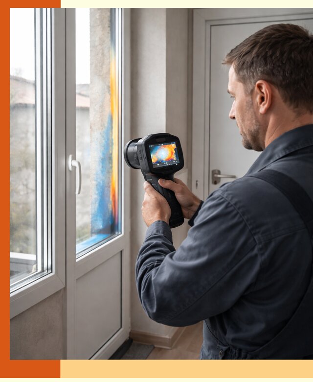 Тепловизионное обследование окон и дверей в Алексине