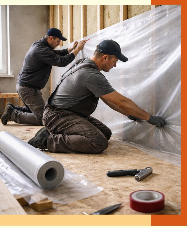 Монтаж пароизоляции в Алексине от 2747 руб. — установка и укладка под ключ | ТепломастерЛкс