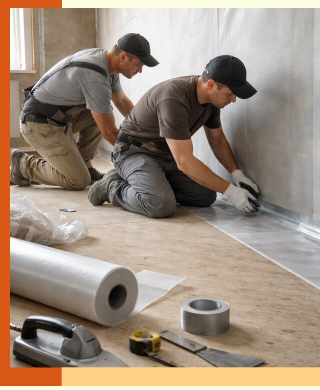 Монтаж пароизоляции для дома и помещений в Алексине